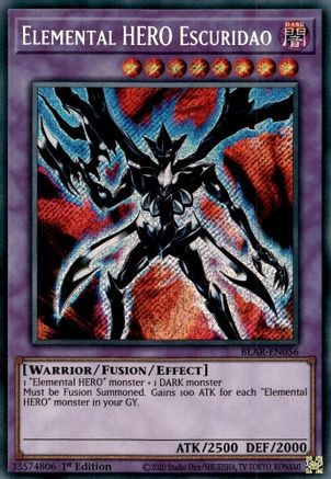 Elemental Hero Escuridao [BLAR-EN056] Secret Rare - Trinity Hobby