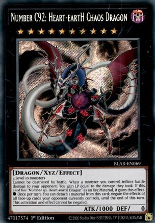 Number C92: Heart-eartH Chaos Dragon [BLAR-EN069] Secret Rare - Trinity Hobby