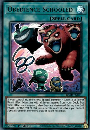 Obedience Schooled [BLAR-EN071] Ultra Rare - Trinity Hobby