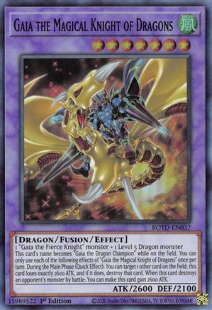 Gaia the Magical Knight of Dragons [ROTD-EN037] Super Rare - Trinity Hobby