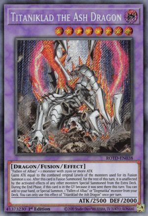 Titaniklad the Ash Dragon [ROTD-EN038] Secret Rare - Trinity Hobby