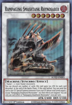 Rampaging Smashtank Rhynosaber [ROTD-EN093] Super Rare - Trinity Hobby