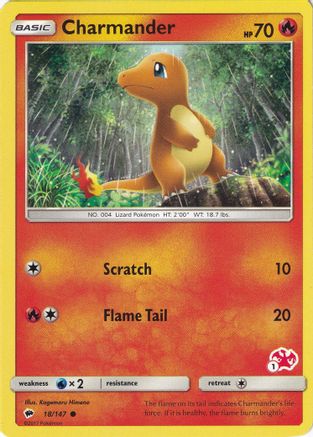 Charmander (18/147) (Charizard Stamp #1) [Battle Academy 2020] - Trinity Hobby
