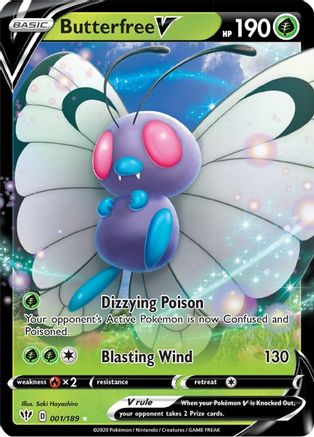 Butterfree V (001/189) [Sword & Shield: Darkness Ablaze] - Trinity Hobby