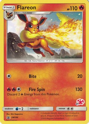 Flareon (SM186) (Charizard Stamp #27) [Battle Academy 2020] - Trinity Hobby