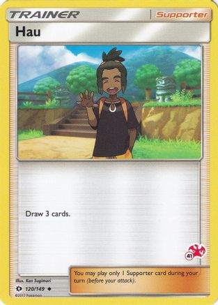 Hau (120/149) (Charizard Stamp #41) [Battle Academy 2020] - Trinity Hobby