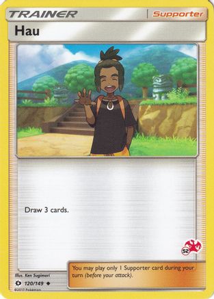 Hau (120/149) (Charizard Stamp #52) [Battle Academy 2020] - Trinity Hobby