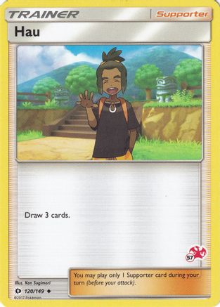 Hau (120/149) (Charizard Stamp #57) [Battle Academy 2020] - Trinity Hobby