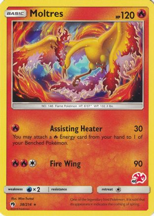 Moltres (38/214) (Charizard Stamp #46) [Battle Academy 2020] - Trinity Hobby