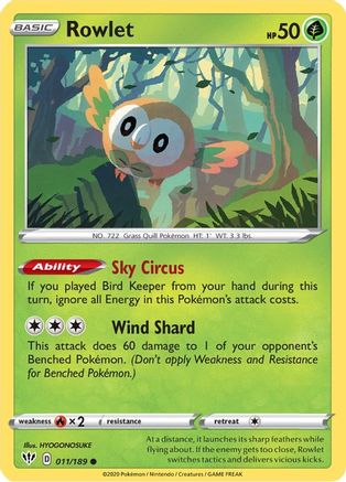 Rowlet (011/189) [Sword & Shield: Darkness Ablaze] - Trinity Hobby