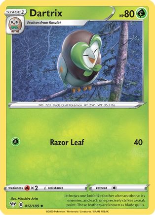 Dartrix (012/189) [Sword & Shield: Darkness Ablaze] - Trinity Hobby
