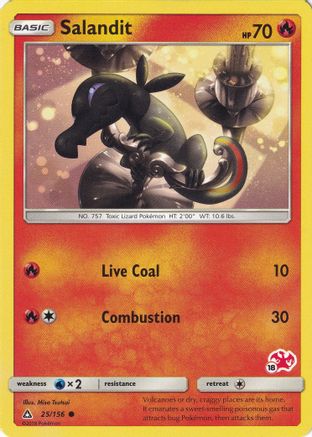 Salandit (25/156) (Charizard Stamp #18) [Battle Academy 2020] - Trinity Hobby