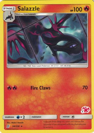 Salazzle (34/236) (Charizard Stamp #7) [Battle Academy 2020] - Trinity Hobby