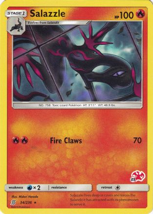 Salazzle (34/236) (Charizard Stamp #23) [Battle Academy 2020] - Trinity Hobby