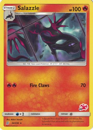 Salazzle (34/236) (Charizard Stamp #49) [Battle Academy 2020] - Trinity Hobby