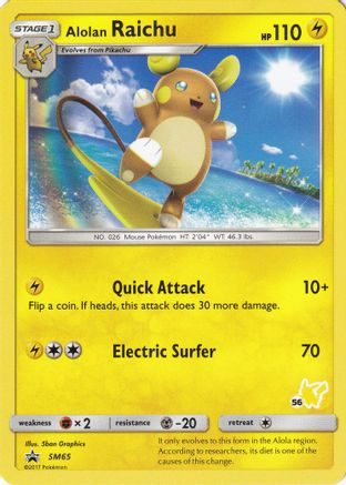 Alolan Raichu (SM65) (Pikachu Stamp #56) [Battle Academy 2020] - Trinity Hobby