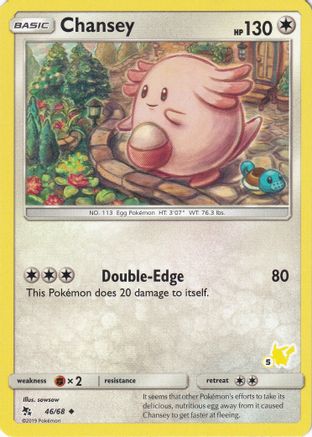 Chansey (46/68) (Pikachu Stamp #5) [Battle Academy 2020] - Trinity Hobby