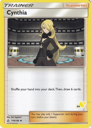 Cynthia (119/156) (Pikachu Stamp #24) [Battle Academy 2020] - Trinity Hobby