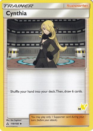 Cynthia (119/156) (Pikachu Stamp #59) [Battle Academy 2020] - Trinity Hobby