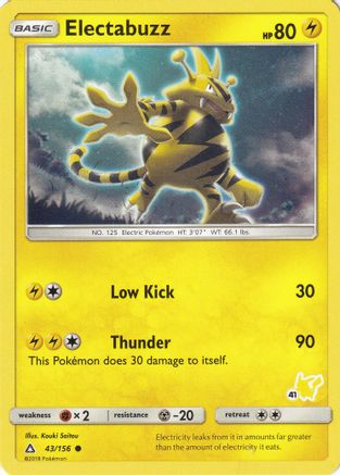 Electabuzz (43/156) (Pikachu Stamp #41) [Battle Academy 2020] - Trinity Hobby