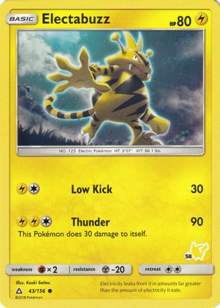 Electabuzz (43/156) (Pikachu Stamp #58) [Battle Academy 2020] - Trinity Hobby