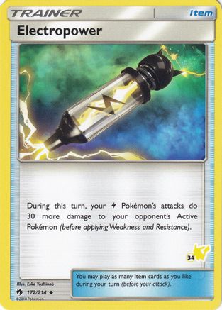 Electropower (172/214) (Pikachu Stamp #34) [Battle Academy 2020] - Trinity Hobby