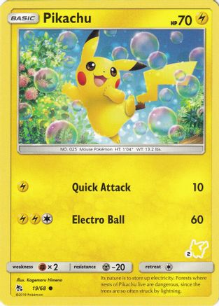 Pikachu (19/68) (Pikachu Stamp #2) [Battle Academy 2020] - Trinity Hobby