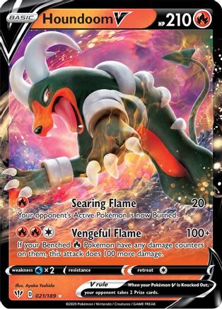 Houndoom V (021/189) [Sword & Shield: Darkness Ablaze] - Trinity Hobby