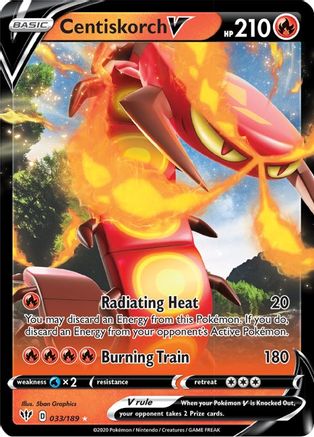 Centiskorch V (033/189) [Sword & Shield: Darkness Ablaze] - Trinity Hobby