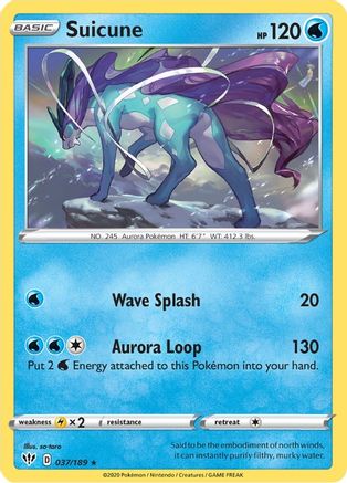 Suicune (037/189) [Sword & Shield: Darkness Ablaze] - Trinity Hobby