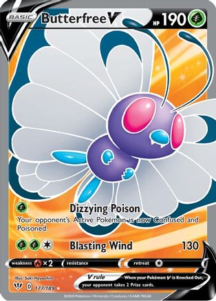 Butterfree V (177/189) [Sword & Shield: Darkness Ablaze] - Trinity Hobby