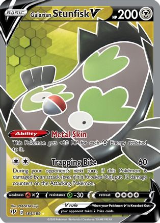 Galarian Stunfisk V (184/189) [Sword & Shield: Darkness Ablaze] - Trinity Hobby