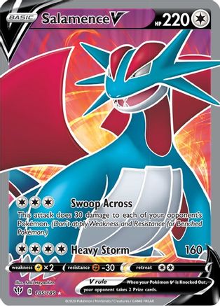 Salamence V (185/189) [Sword & Shield: Darkness Ablaze] - Trinity Hobby