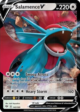Salamence V (143/189) [Sword & Shield: Darkness Ablaze] - Trinity Hobby