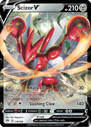 Scizor V (118/189) [Sword & Shield: Darkness Ablaze] - Trinity Hobby