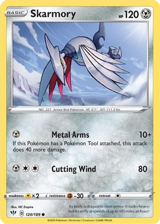 Skarmory (120/189) [Sword & Shield: Darkness Ablaze] - Trinity Hobby