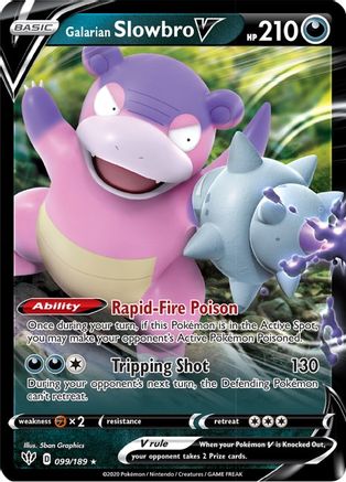 Galarian Slowbro V (099/189) [Sword & Shield: Darkness Ablaze] - Trinity Hobby