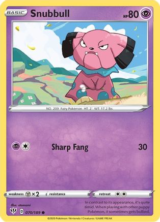Snubbull (070/189) [Sword & Shield: Darkness Ablaze] - Trinity Hobby
