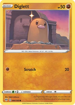 Diglett (084/189) [Sword & Shield: Darkness Ablaze] - Trinity Hobby