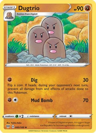 Dugtrio (085/189) [Sword & Shield: Darkness Ablaze] - Trinity Hobby