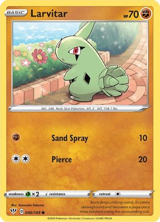 Larvitar (086/189) [Sword & Shield: Darkness Ablaze] - Trinity Hobby