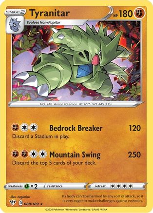 Tyranitar (088/189) [Sword & Shield: Darkness Ablaze] - Trinity Hobby