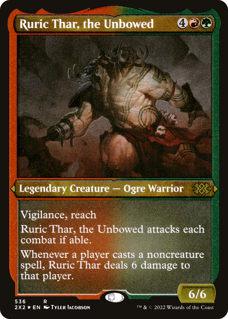 Ruric Thar, the Unbowed (Foil Etched)  [Foil]  (2X2-536) - [Double Masters 2022] - Trinity Hobby