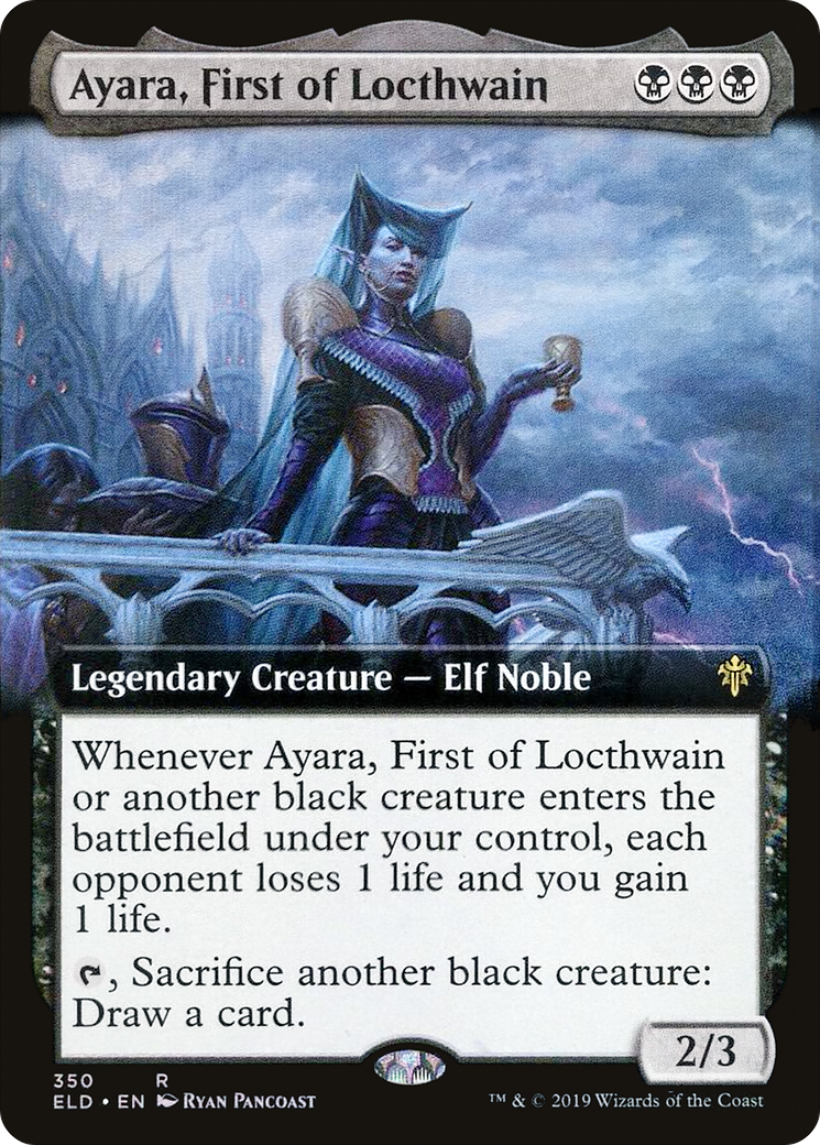 Ayara, First of Locthwain (Extended Art) [Throne of Eldraine] - Trinity Hobby