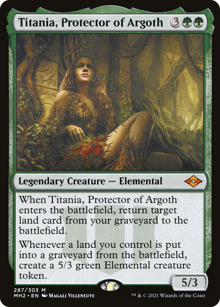Titania, Protector of Argoth [Etched Foil]  (MH2-287) - [Modern Horizons 2] - Trinity Hobby