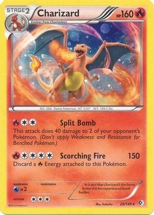 Charizard (20/149) (Cosmos Holo) (Blister Exclusive) [Black & White: Boundaries Crossed] - Trinity Hobby