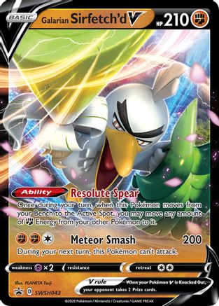 Galarian Sirfetch'd V (SWSH043) [Sword & Shield: Black Star Promos] - Trinity Hobby