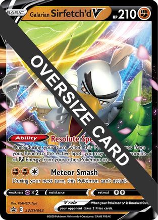 Galarian Sirfetch'd V (SWSH043) (Jumbo Card) [Sword & Shield: Black Star Promos] - Trinity Hobby