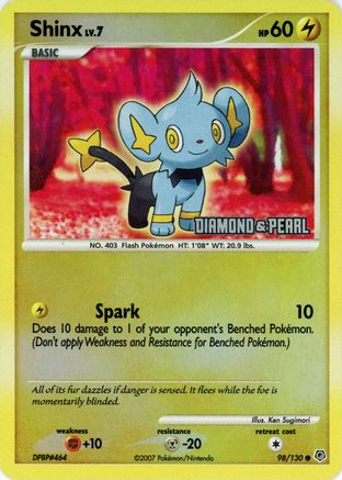 Shinx (98/130) [Burger King Promos: 2008 Collection] - Trinity Hobby