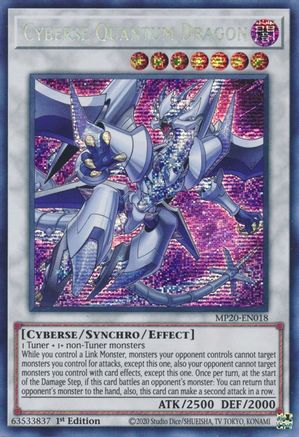Cyberse Quantum Dragon [MP20-EN018] Prismatic Secret Rare - Trinity Hobby